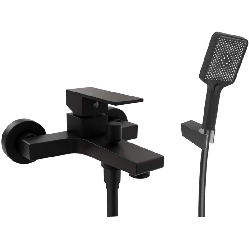 Arkas i - Mitigeur de baignoire avec accessoires, noir mat 10311SN14 - Kielle