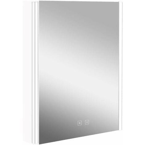 kielle Arkas I - Spiegelschrank mit LED-Beleuchtung, Heizung und USB-Anschluss, 55x70x13 cm, weiß 50111610
