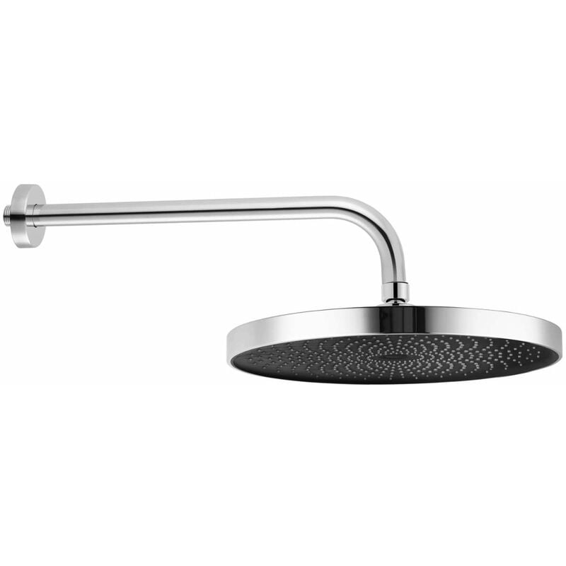 Oudee - Douche de tête 260, 1 jet, bras de douche 35 cm, chrome / noir 20102SE0 - Kielle