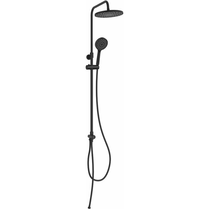 Oudee - Set de douche avec inverseur, 23 cm, 3 jets, noir mat 20602034 - Kielle