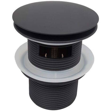 kielle - Badewannenablaufgarnitur mit Click-Clack Ablaufventil, schwarz matt 11601044