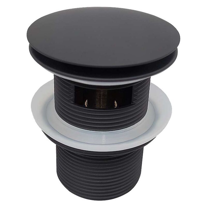 Kielle - Bonde de baignoire à fermeture click-clack, noir mat 11601044