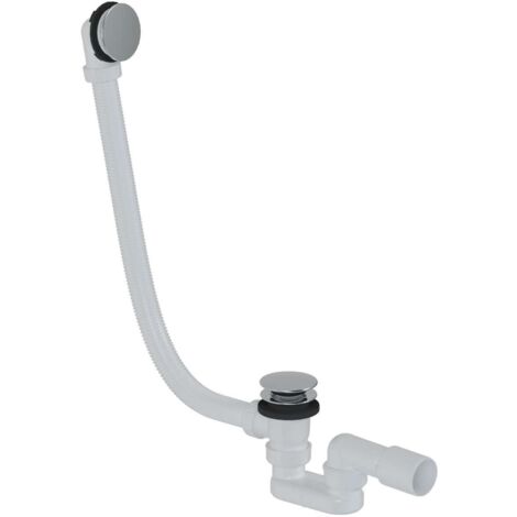 kielle - Garniture de vidange et de trop-plein Click-Clack pour baignoire, longueur 1000 mm, chrome 116010110