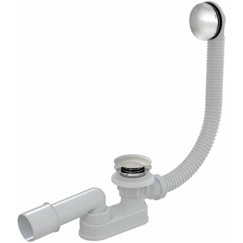 Garnitures de vidage - Garniture de vidage et trop-plein pour baignoire, longueur 800 mm, ClickClack, métal 11601010 - Kielle