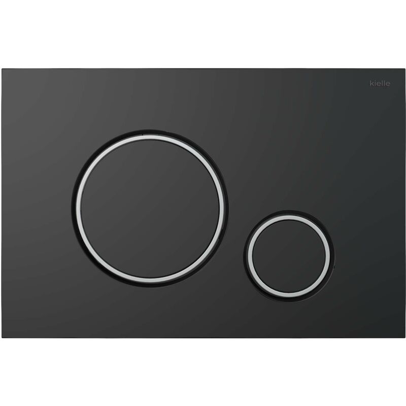 Gemini ii - Plaque de commande, noir mat / chrome 70207040 - Kielle