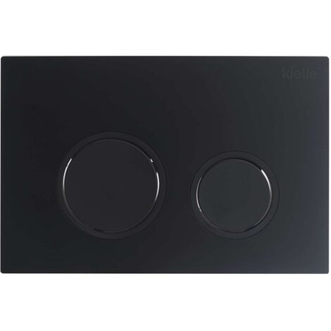 kielle Gemini New II - Pulsador de descarga, negro mate 70230040