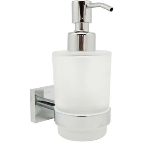 kielle Harmonia - Dispensador de jabón con soporte, cristal mate/cromo 40123000