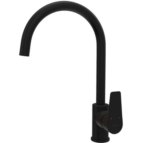 kielle Harmonia - Grifo de fregadero, negro mate 10523104