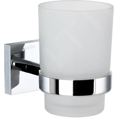 kielle Harmonia - Verre pour brosse à dents et dentifrice, verre mat / chrome 40023000