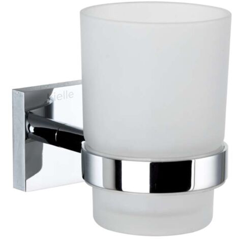kielle Harmonia - Zahnputzbecher, Glas matt/Chrom 40023000