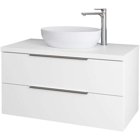 kielle Idolio - Armario con placa bajo el lavabo 100x54x50 cm, con recorte, blanco brillante 50024100