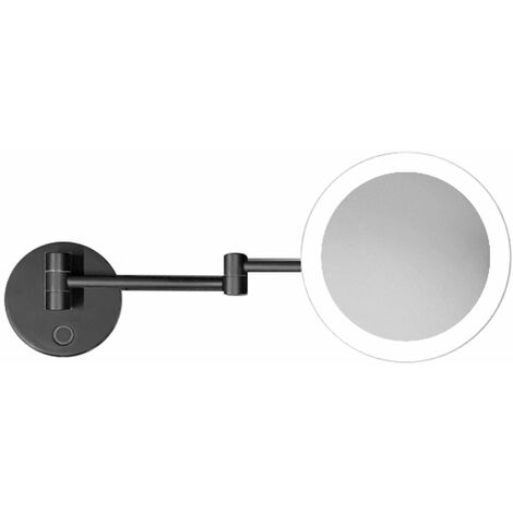 kielle Idolio - Kosmetik-Wandspiegel mit LED-Beleuchtung, schwarz matt 50324024