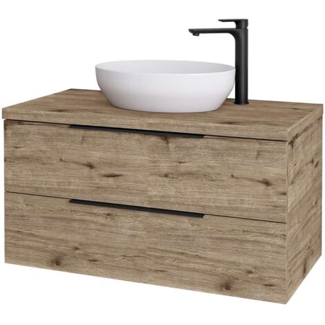 kielle Idolio - Meuble comprenant un plateau pour vasque 100x54x50 cm, avec découpe, hercule 50024103