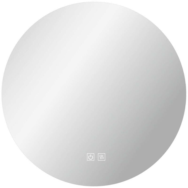 Idolio - Miroir avec éclairage led et chauffage, diamètre 60 cm 50324051 - Kielle