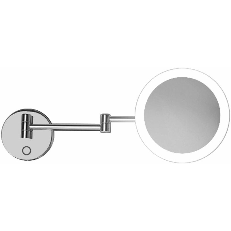kielle Idolio - Miroir cosmétique mural avec éclairage LED, chrome 50324023