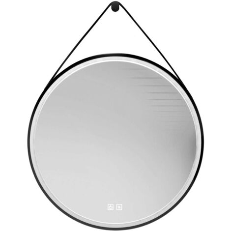 kielle Idolio - Spiegel mit LED-Beleuchtung und Heizung, Durchmesser 59 cm, schwarz 50324004