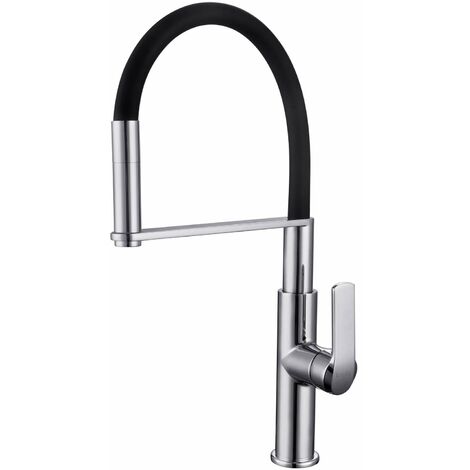 kielle Magnus - Spültischarmatur mit flexiblem Arm, Chrom/schwarz 10516110