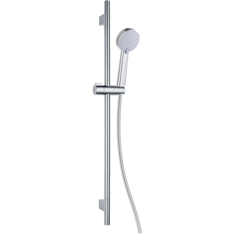 Minor - Set pommeau de douche, barre et flexible, chrome/gris clair 20421SE30 - Kielle