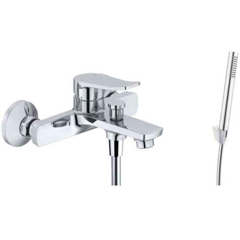 kielle Nefia - Mezclador de bañera con accesorios EcoSpare, cromo 10327SN80