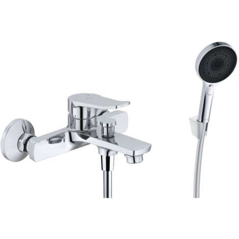 kielle Nefia - Miscelatore per vasca da bagno, con accessori, cromo 10327SN10