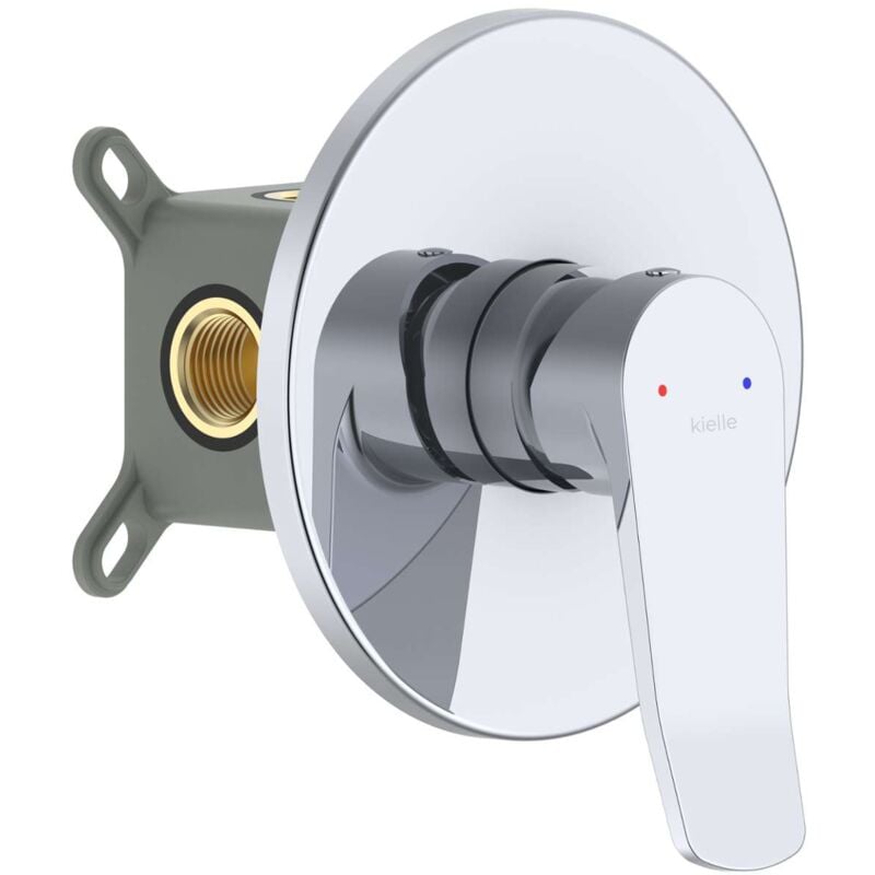 Nefia - Mitigeur encastré pour 1 sortie, avec corps d'encastrement, chrome 10227200 - Kielle