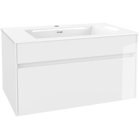 kielle Nefia - Waschtisch mit Unterschrank 80 cm, weiß glänzend 50027S800