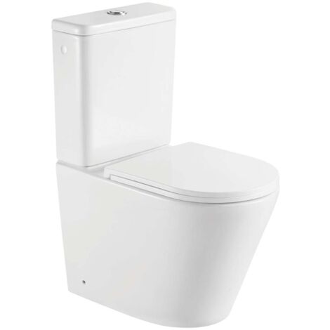 kielle Nefia - WC-Kombination mit Spülkasten und Softclose-Sitz, Vortex Rimless, weiß 30227000