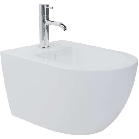 kielle Oudee - Bidet suspendu, avec trop-plein, trou pour robinetterie, blanc 30302000