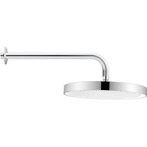 kielle Oudee - Cabezal de ducha 320, brazo de ducha 350 mm, cromo/blanco 20102SE90