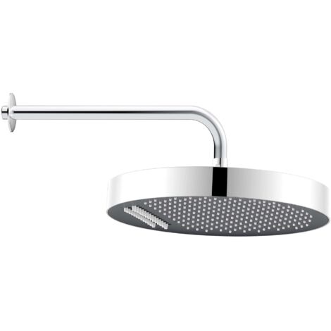 kielle Oudee - Cabezal de ducha 320, brazo de ducha 350 mm, cromo/negro 20102SE101