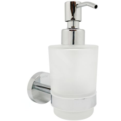 kielle Oudee - Distributeur de savon avec support, verre mat / chrome 40102000