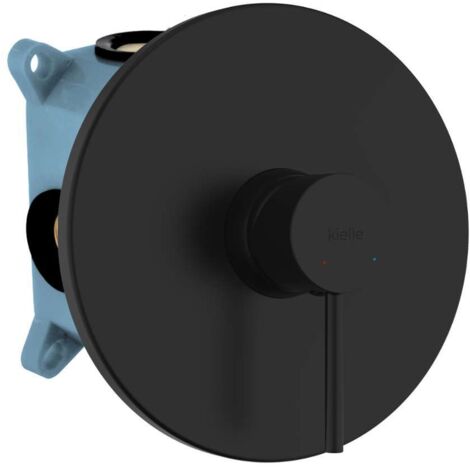 kielle Oudee - Grifo empotrado para 1 dispositivo, con cuerpo de montaje, negro mate 10215204
