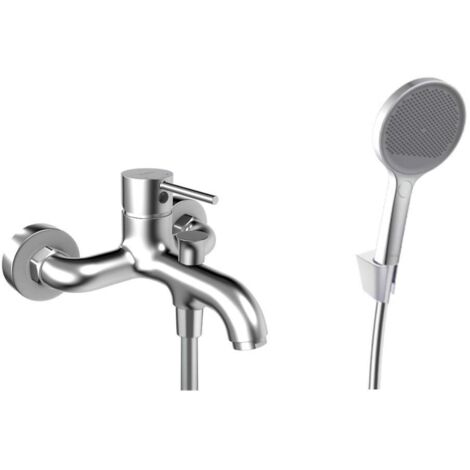 kielle Oudee - Mezclador de bañera con accesorios EcoSpare, cromo 10302SN40
