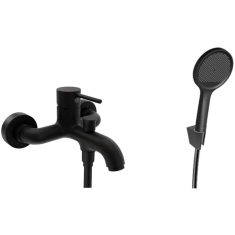 kielle Oudee - Miscelatore per vasca con accessori EcoSpare, nero opaco 10302SN44