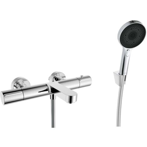 kielle Oudee - Miscelatore termostatico per vasca da bagno, con accessori, cromo 10302SNT10