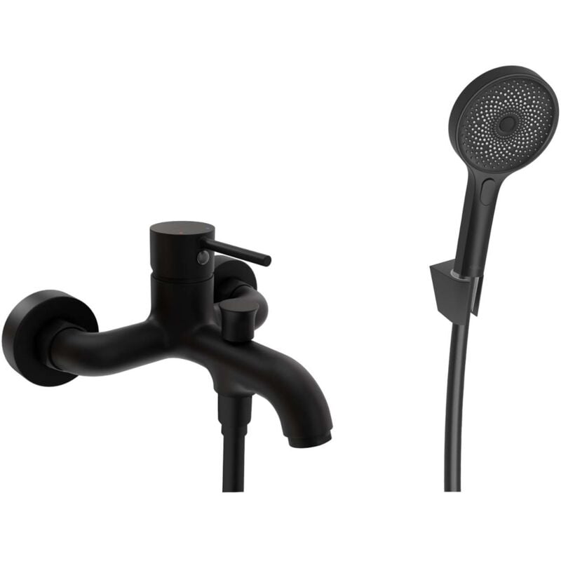 Oudee - Mitigeur de baignoire avec accessoires, noir mat 10302SN14 - Kielle