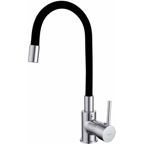 kielle Oudee - Mitigeur d’évier avec bras flexible, chrome/noir 10502100