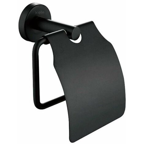 kielle Oudee - Toilettenpapierhalter mit Abdeckung, schwarz matt 40402004