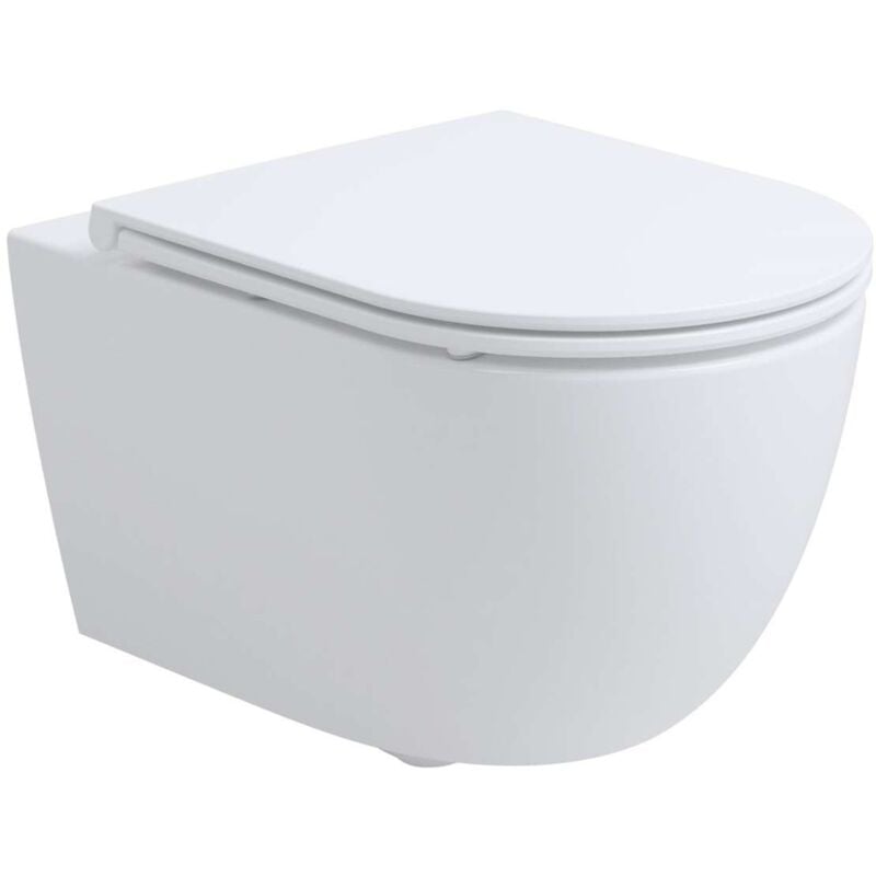 Kielle - Oudee - wc suspendu avec abattant SoftClose, Rimless Vortex+, blanc 30102006