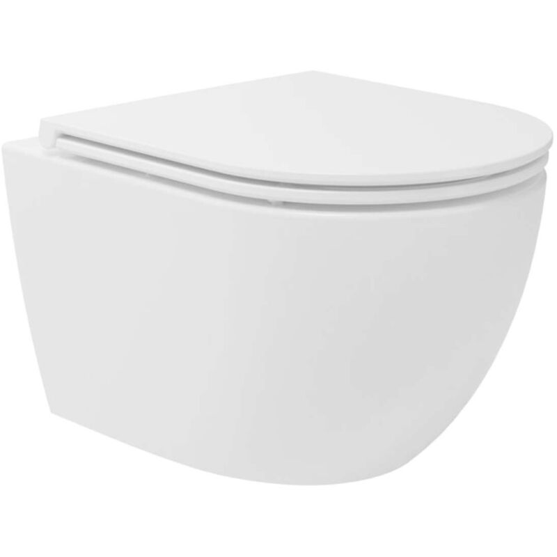 Kielle - Oudee - wc suspendu avec siège SoftClose, Vortex Rimless, blanc 30102002