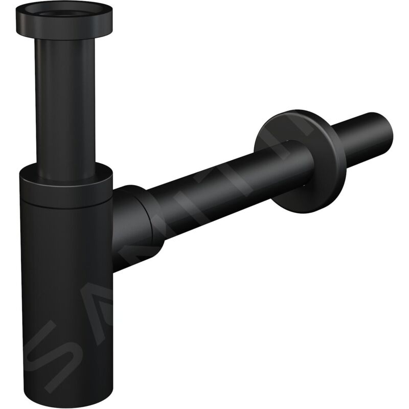 Siphons - Siphon pour lavabo, diamètre 32 mm, rond, métal, noir mat 30901014 - Kielle