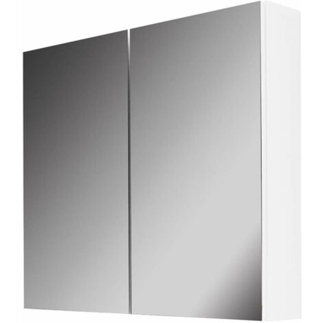 kielle Vega - Armadietto a specchio, 60x73x15 cm, bianco lucido 50118600