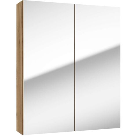 kielle Vega - Armario con espejo, 60x73x15 cm, roble dorado 50118601