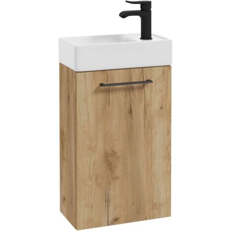 kielle Vega - Armario con lavabo, 40x68x22 cm, roble dorado 50018S41