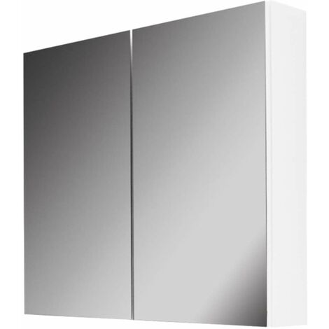 kielle Vega - Armoire avec miroir, 80x73x15 cm, blanc brillant 50118800