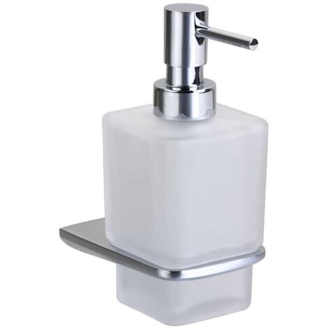 kielle Vega - Dispensador de jabón con soporte, cristal mate/cromo 40118000