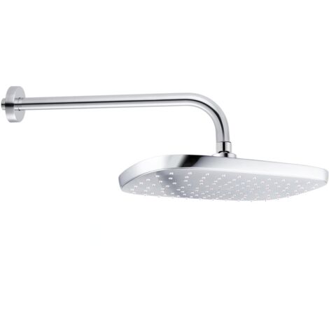 kielle Vega - Douche de tête 260, 1 jet, bras de douche 350 mm, chrome / blanc 20118SE0
