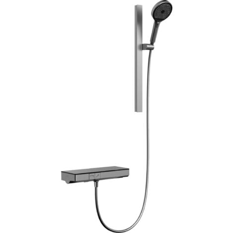 kielle Vega - Duschset mit Thermostat, 3 Strahlarten, gun metal 20618023