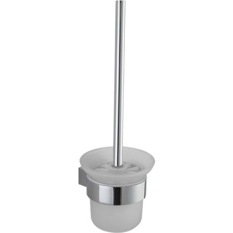 kielle Vega - Escobilla de WC de pared, con soporte, cristal mate/cromo 40518020