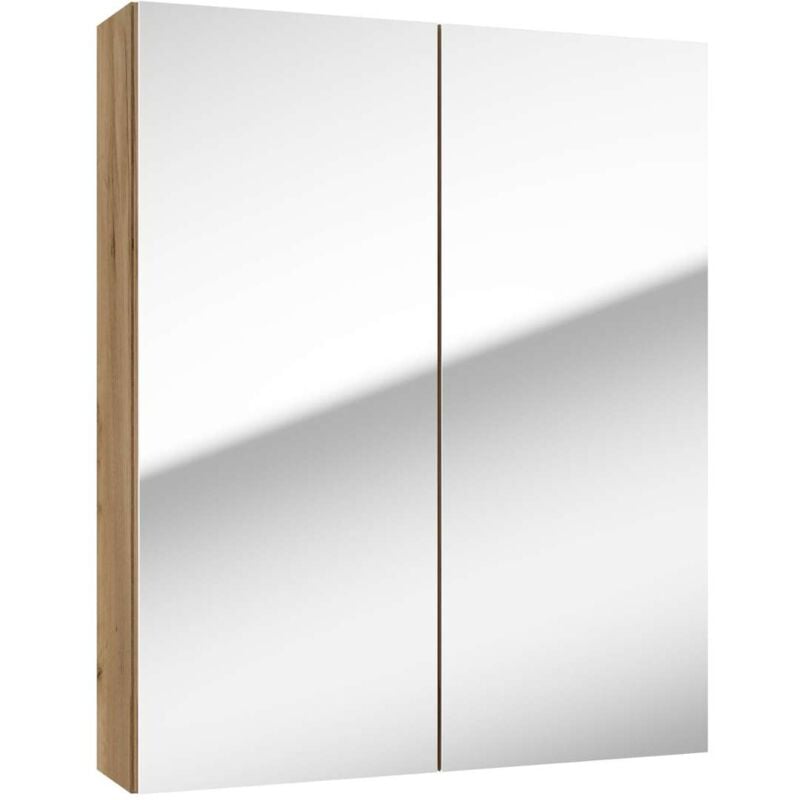 Kielle - Vega - Meuble avec miroir, 60x73x15 cm, chêne doré 50118601